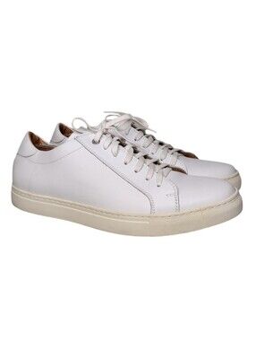Suitsupply White Leather Low-Top Lace-Up Sneakers Sz 11